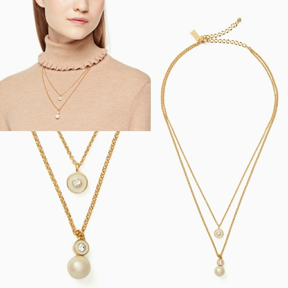 Kate Spade Jewelry - Last chance! Kate Spade Double Pendant Necklace